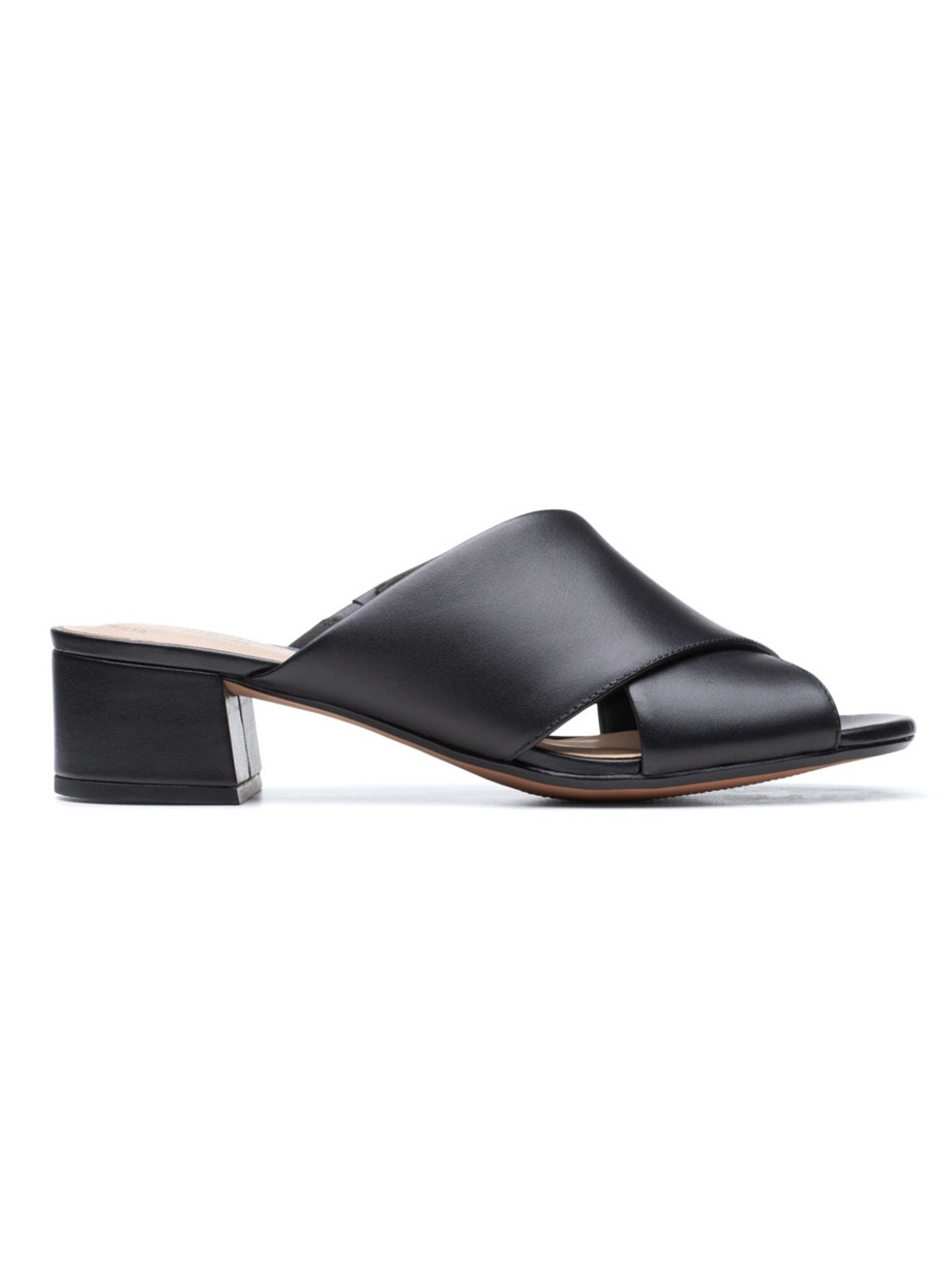 Clarks Elisa Lily Women's Heeled Sandal Black Slides Mules Size 10